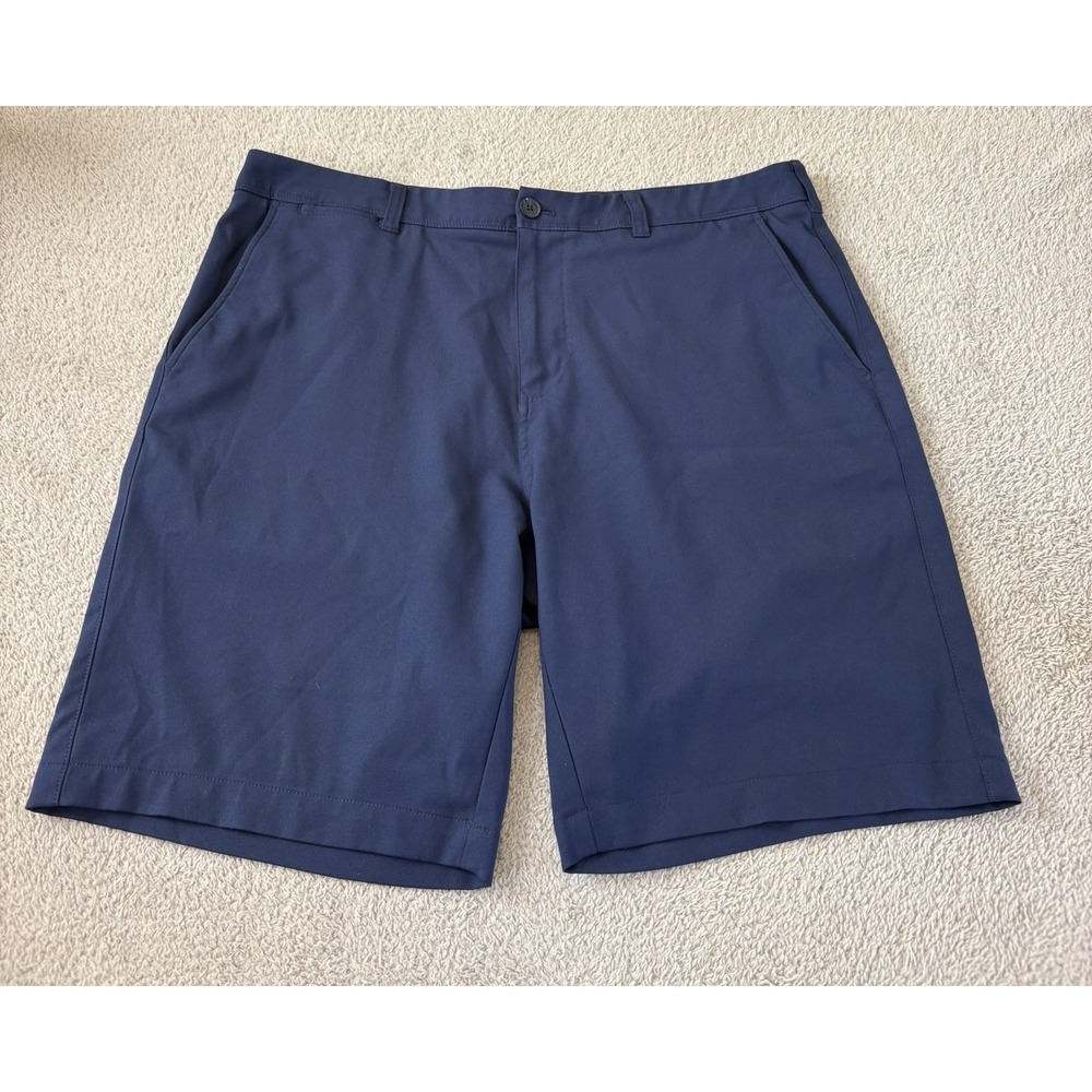 Mizzen+Main Baron Short Mens 36W Navy Blue Performance Golf Stretch 9" Casual